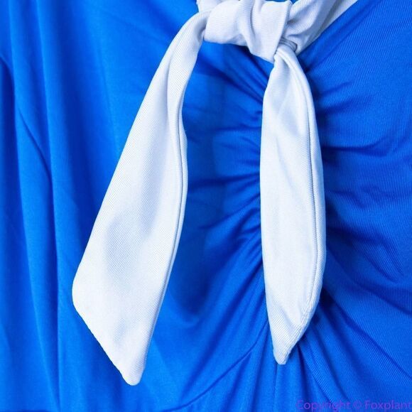 Unique Vintage Gwynnie Bee Contrast Trim Blue Dress, 2X - Picture 10 of 16